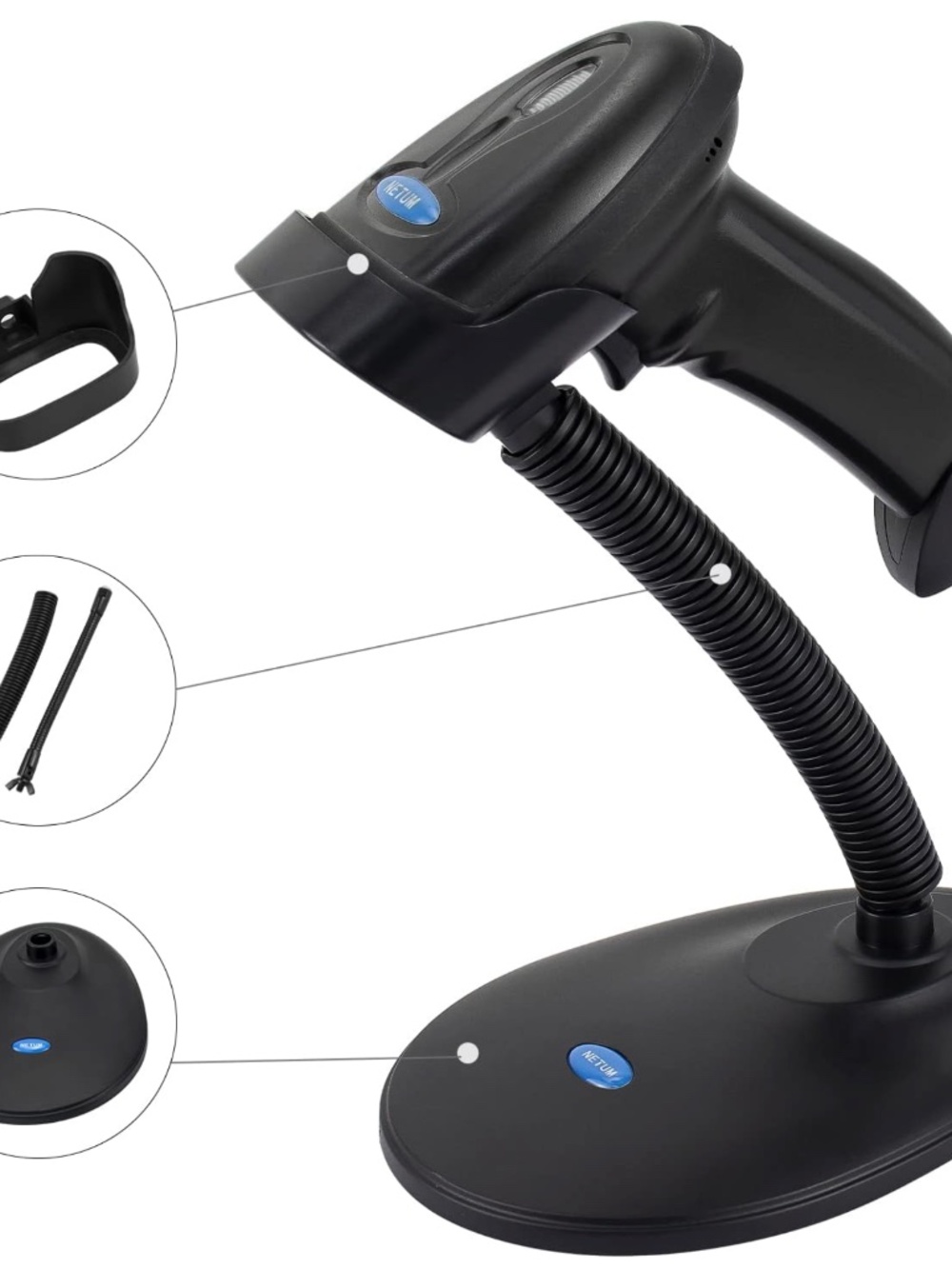 Bluetooth Barcode Scanner with Adjustable Cradle Holder - Picture 6 of 13